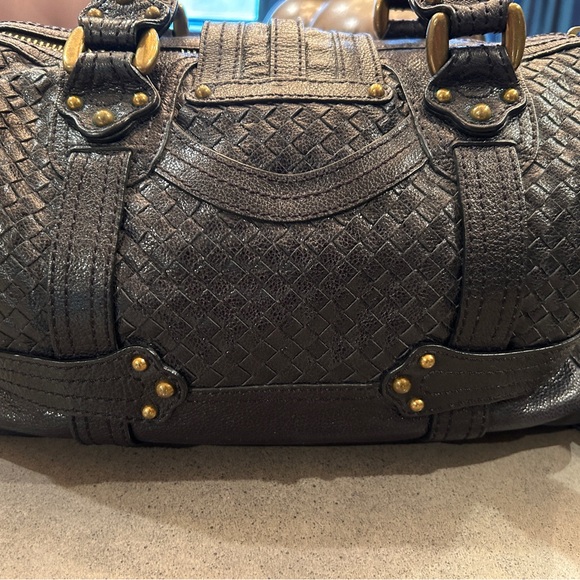 Lockheart Black Leather Satchel - Picture 5 of 10